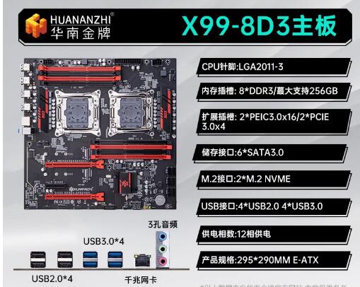 South China Gold Medal X99 Dua - E5 2696 V3 recension och pris
